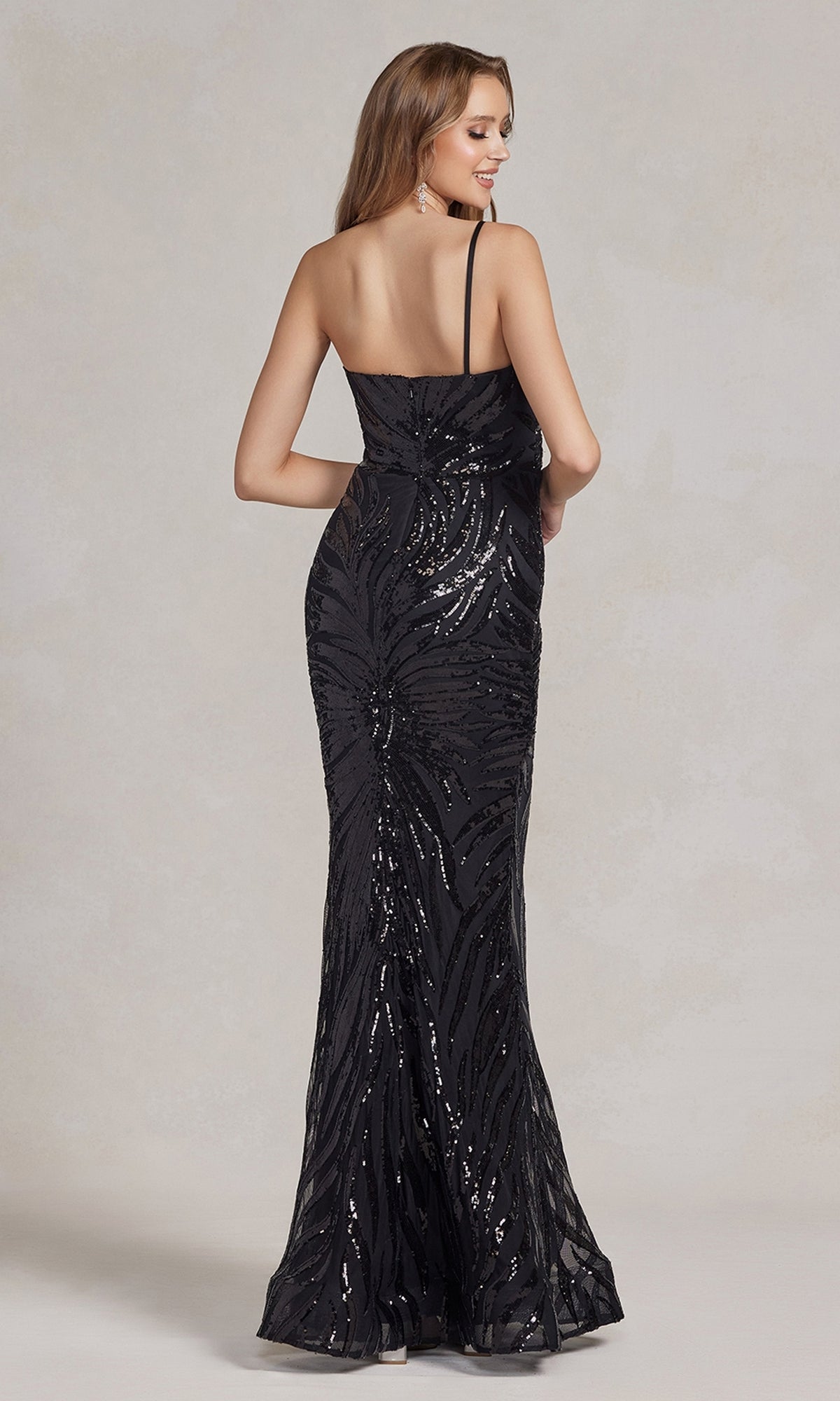 One-Shoulder Sequin Long Formal Dress - PromGirl
