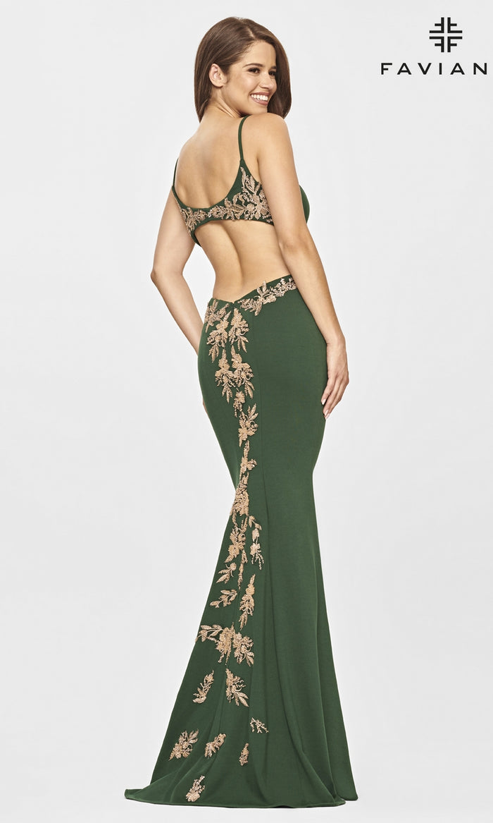 Faviana Long Strapless Lace Prom Dress S10839 – Terry Costa