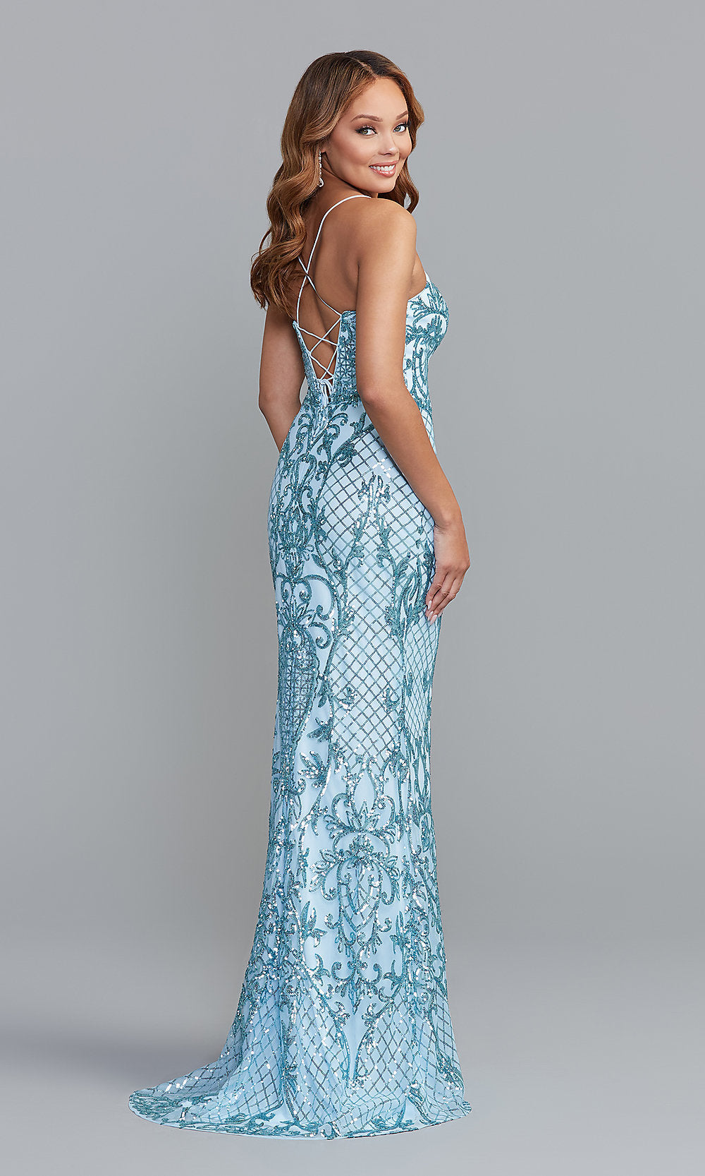 teal sparkly prom dresses