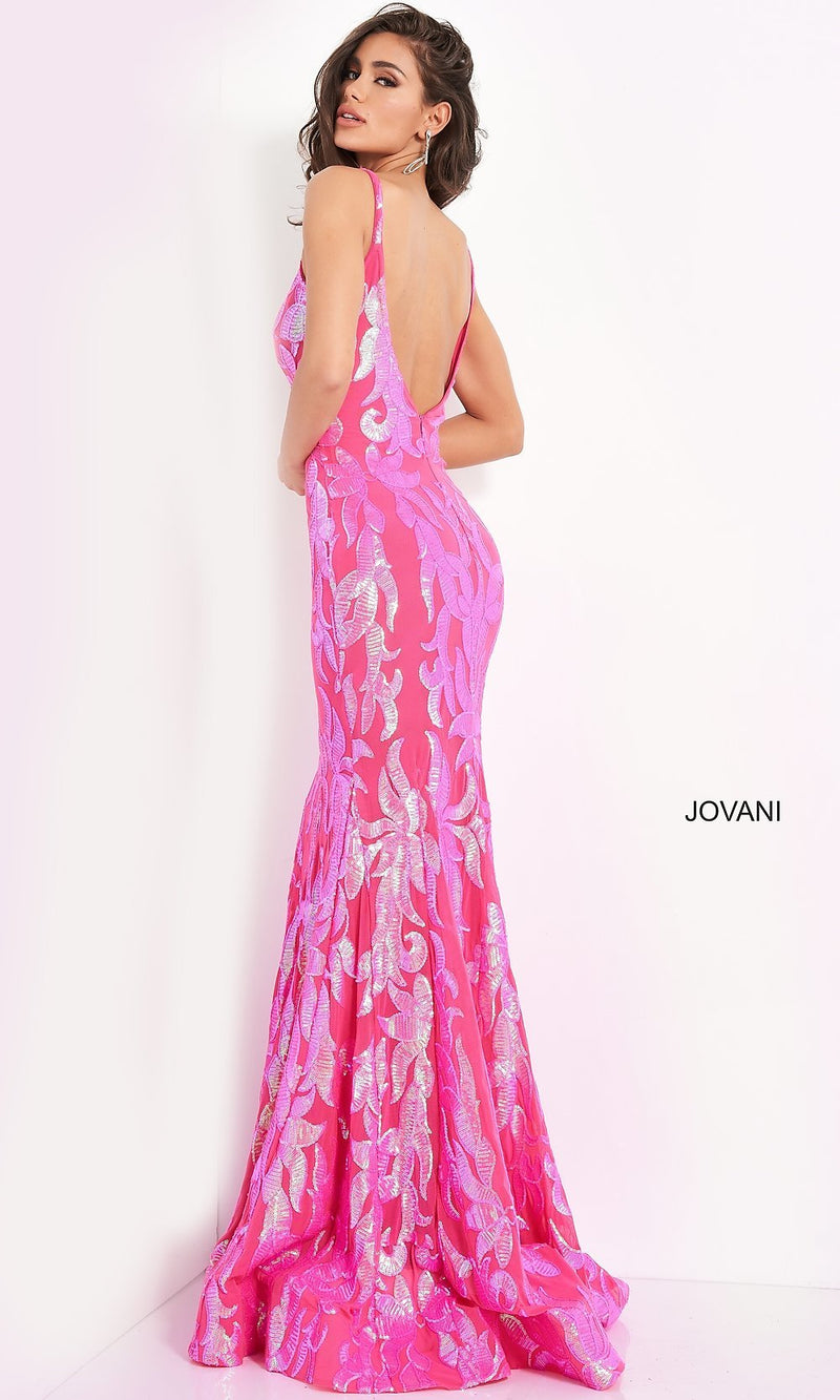 Long Jovani Designer Prom Dress with Sequins PromGirl