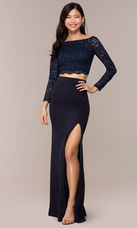 Sherri Hill 54157 Long Sleeve Two Piece Dress 