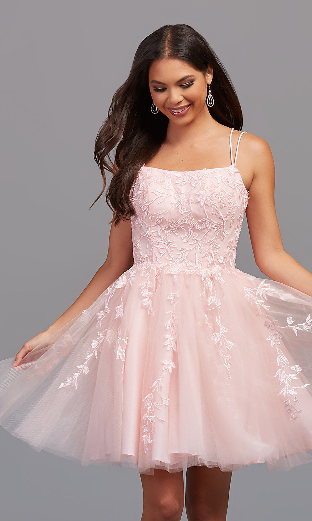 Short Babydoll Prom Dress with Corset PromGirl