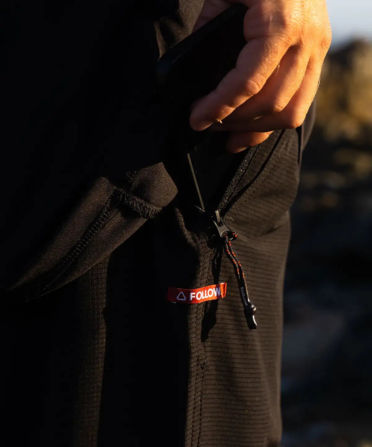 The unique pattern can be seen on our Tech Pants.