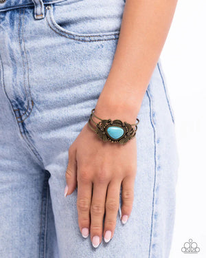 Paparazzi Western Wonderland Brass Bracelet Cuff - The Bauble Effect Boutique