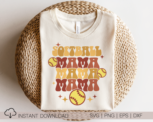 Baseball Mom SVG PNG, Retro Baseball Character Sublimation