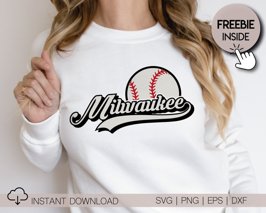 Chicago Baseball SVG PNG, Retro Sublimation