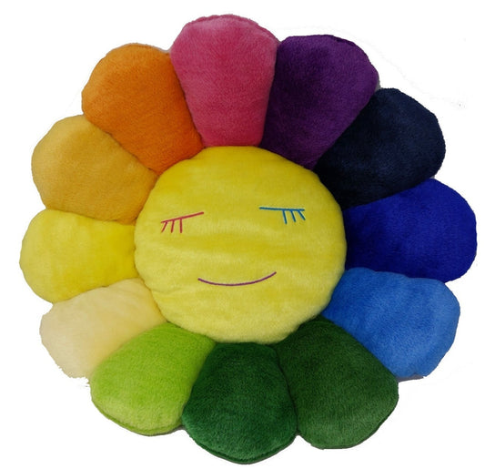 Takashi Murakami Flower Plush 60CM Red/Burgundy/Light Yellow