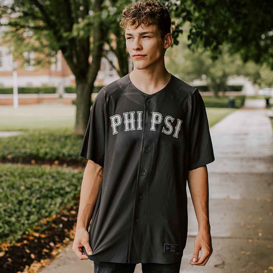 Phi Psi Personalized New Era Graphite Baseball Jersey – Phi Kappa