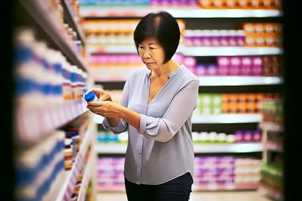 Person choosing CBG product from a shelf