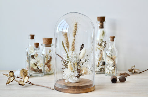 glass floral dome. Floral cloche