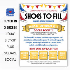 big shoes to fill flyer template
