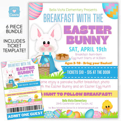 Breakfast with Easter bunny fundraiser