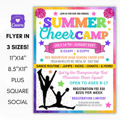 cheer camp flyer template