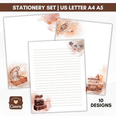 Fall Gnome Journal Paper Stationery Set – Simple Desert Designs