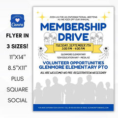 PTA Membership Drive Flyer template