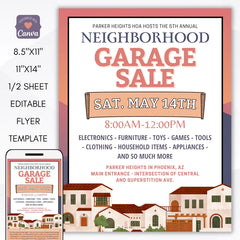 neighborhood garage sale flyer