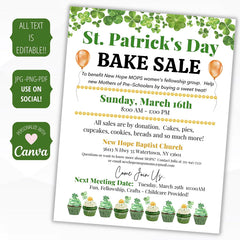 st patricks day bake sale