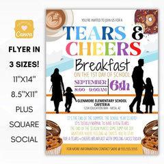tears and cheers flyer template