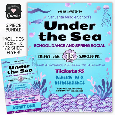 Under the Sea Dance Poster Set – Simple Desert Designs