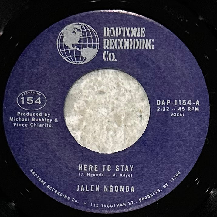 Jalen Ngonda - Here To Stay b/w If You Don't Want My Love