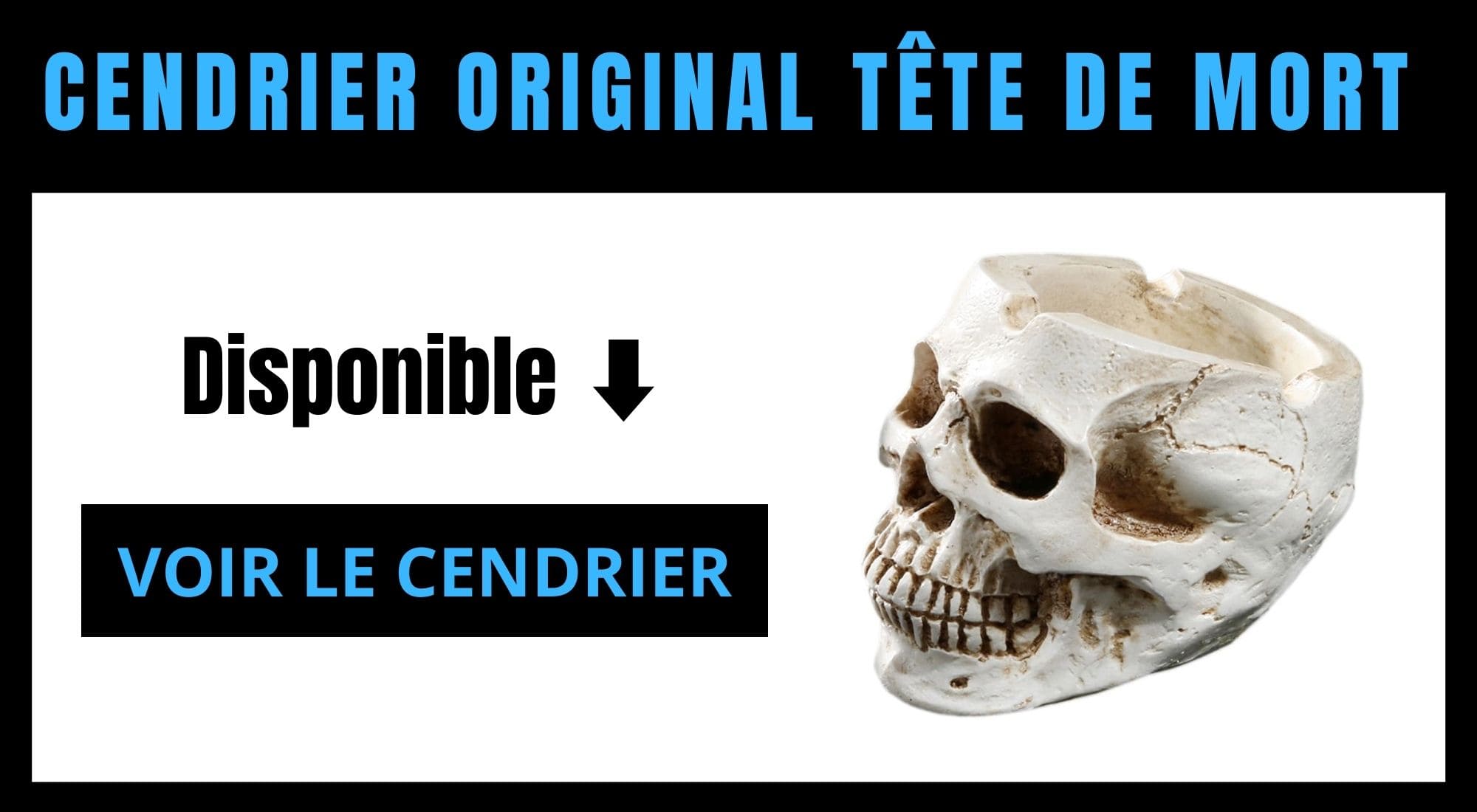 CENDRIER ORIGINAL TÊTE DE MORT