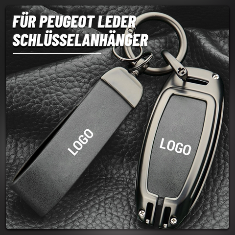 Für Peugeot Leder-Schlüsselanhänger