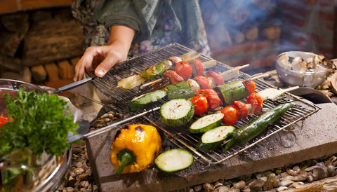 barbecue végétarien de légumes pour un menu sain