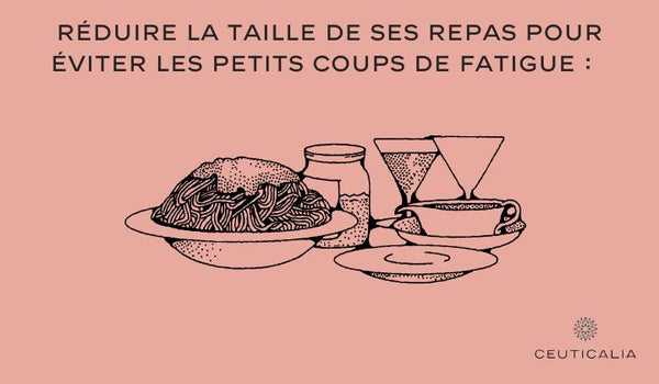 Réduire les repas copieux est nécessaire pour éviter les coups de fatigue du quotidien