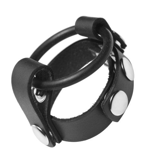 Leather Cock Ring Harness Xr Brands