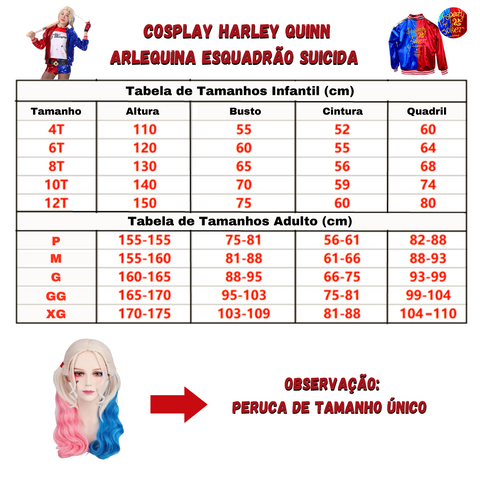 Fantasia Feminina Arlequina Desenho Adulto Cosplay Traje Luxo