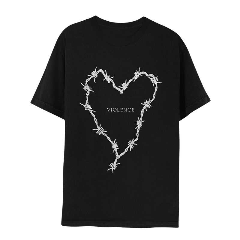 Barbed Wire Heart Tee (Black)