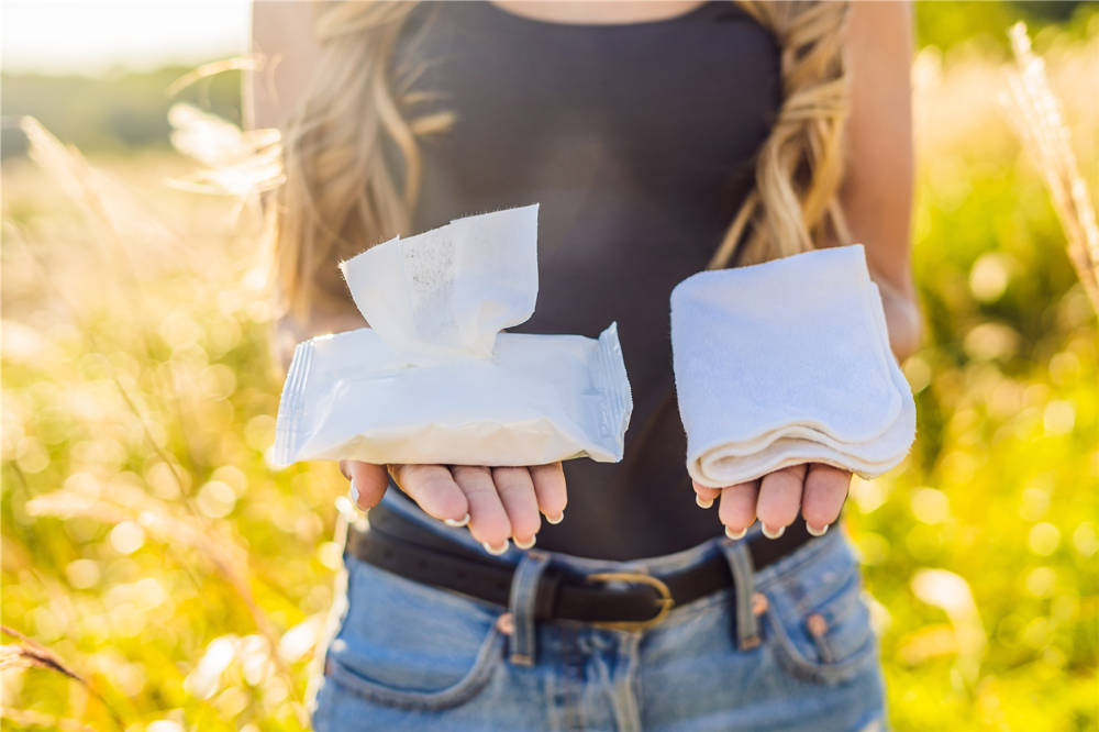 Use a Bamboo towel or disposable wipes