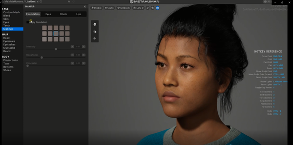 Model Customization in Metahuman Creator