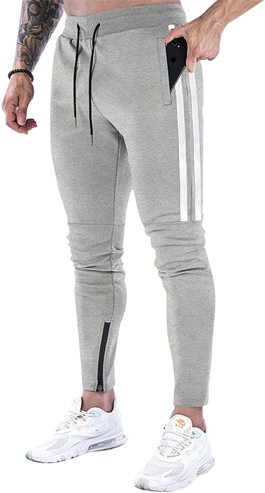 Suwangi Men’S Gym Jogger Pants Athletic Workout Sweatpants Tapered Track Pants Slim Running Pants Casual Training Pants