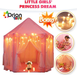 Orian Toys Princess Castle Tent Playhouse Girls Dotted Pink 190 Polyester Taffeta Indoor Outdoor Playroom, LED Star Lights, Easy Assembly, 53 by 55 Inches.