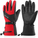 Ski Gloves - VELAZZIO Waterproof Breathable Snowboard Gloves, 3M Thinsulate Insulated Warm Winter Snow Gloves, Fits Both Men & Women