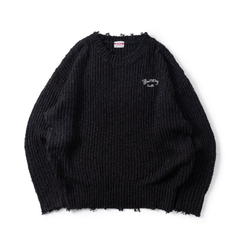 liberal arts damage knit オーバーサイズニット お洒落 39000円引き