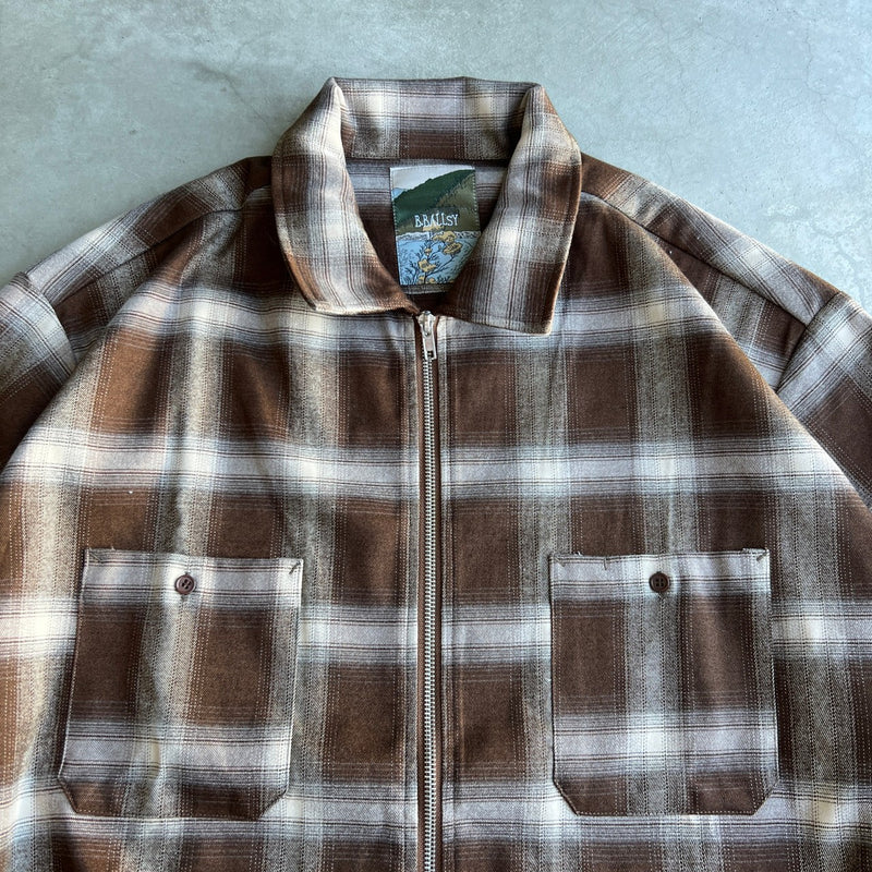 ウィンダンシー OMBRE CHECK SHIRT LS / OLIVE-