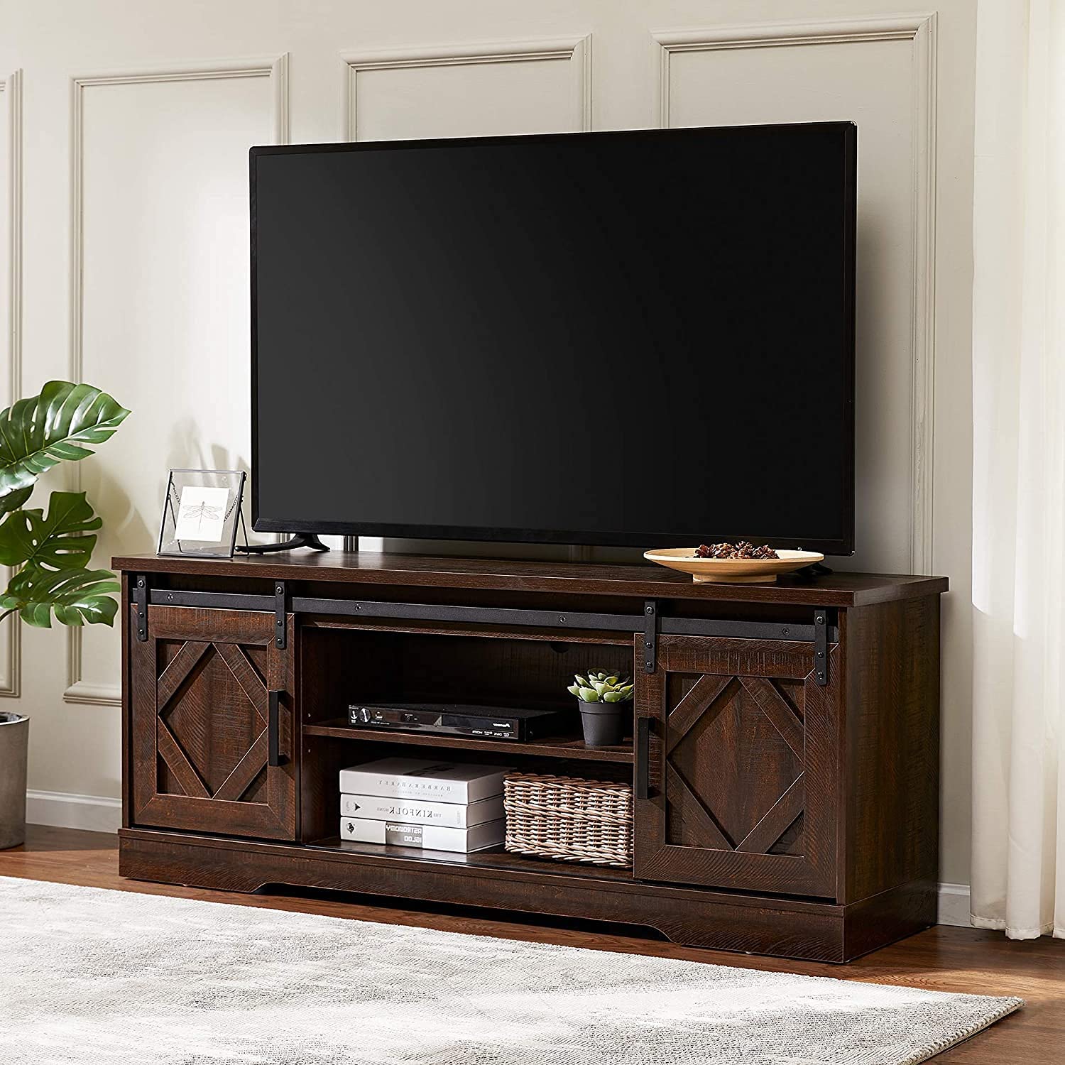 Cherry tv stand for clearance 65 inch tv