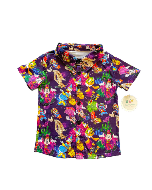 Enchanted Designer Inspired Print Boys Button-up shirt – Ginger's