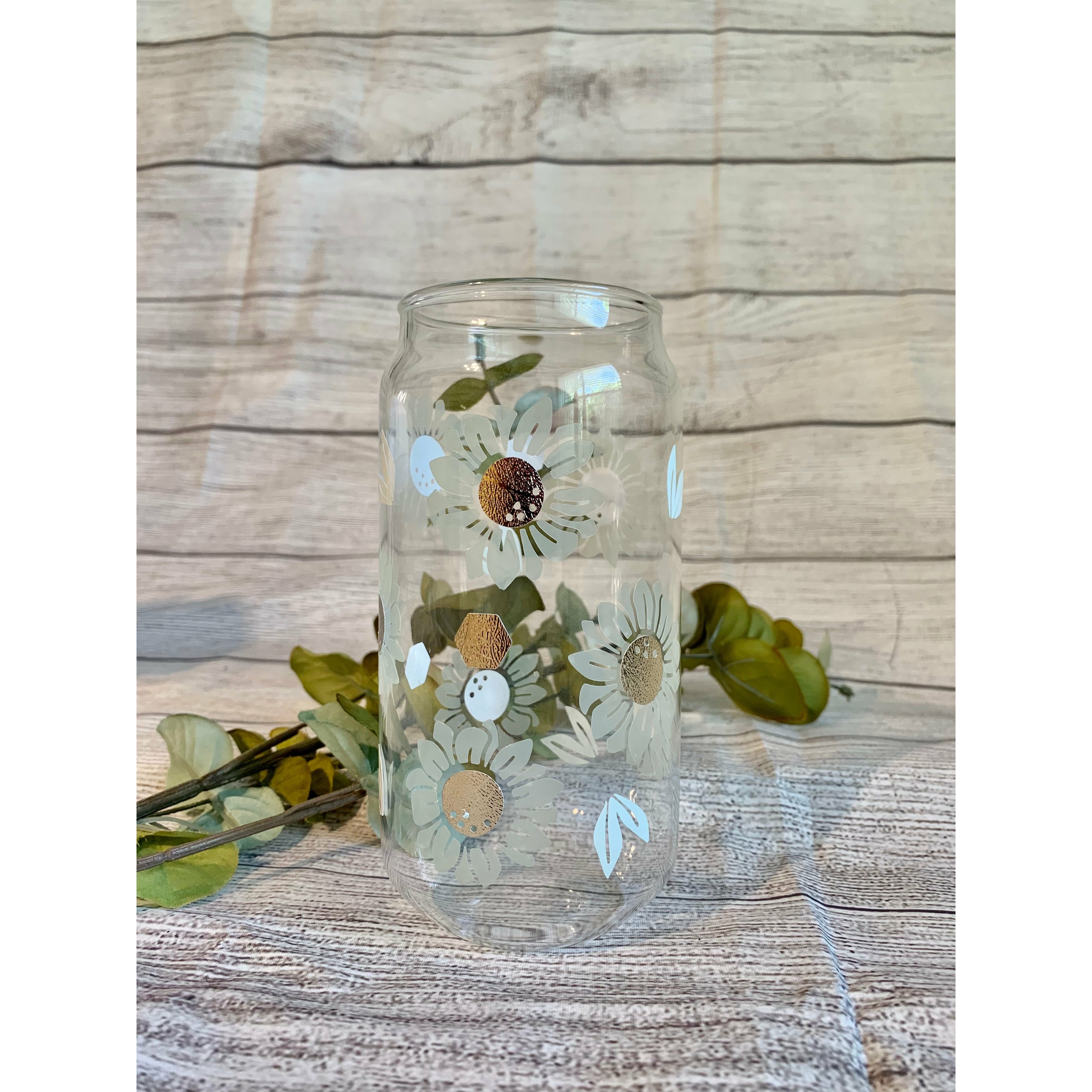 Sunflower Glass Cup (20oz)