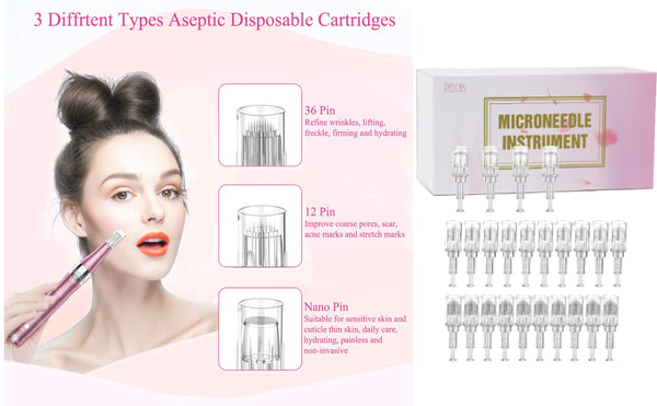 PELCAS Cordless Microneedling Pen Cartridges Function