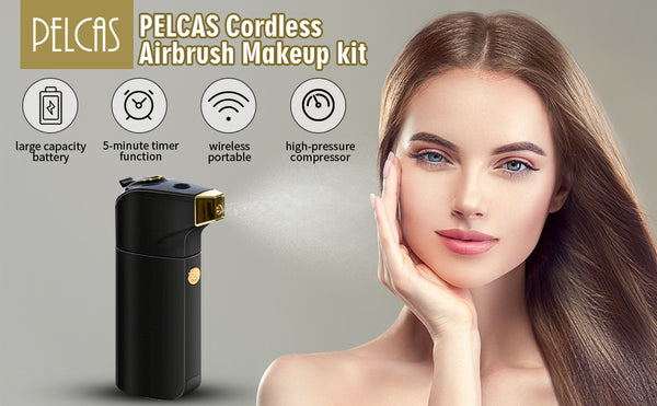 Remission Fejde længst PELCAS Cordless Airbrush Makeup Kit Airbrush Foundation Machine For Fa |  Pelcas