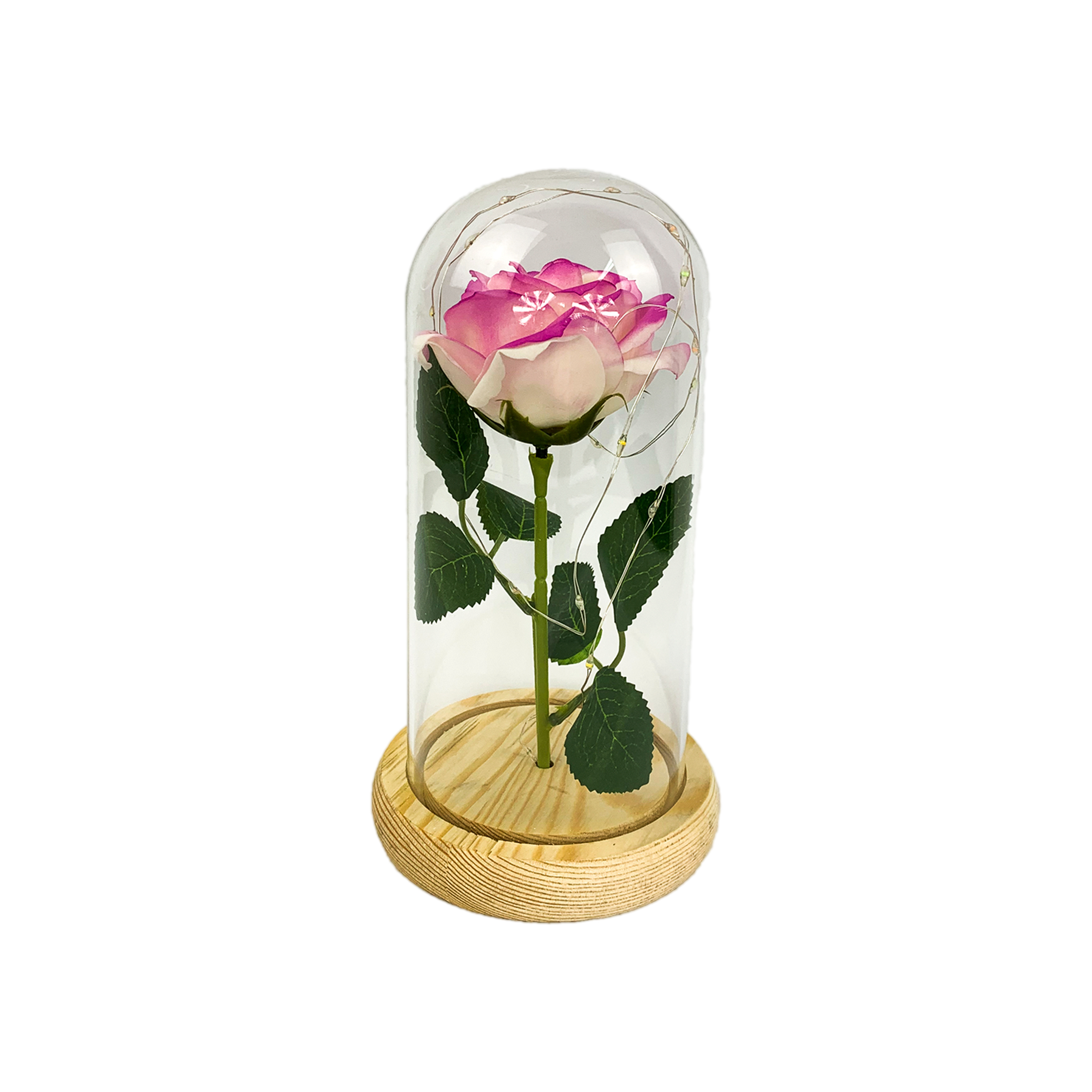 Flor Rosa Eterna Cristal Luz Hada San Valentín Madre Boda – Factorynet