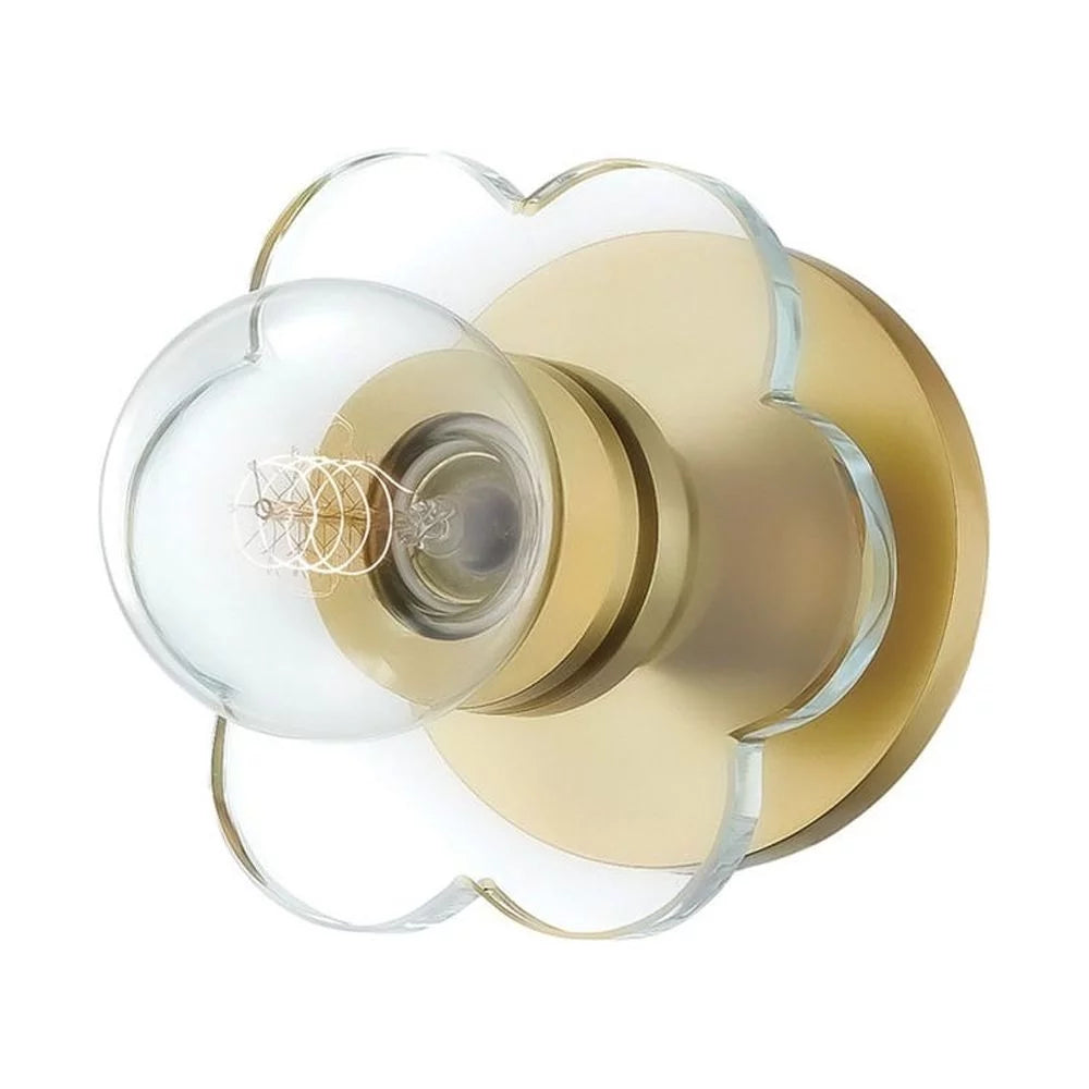 -One Light Wall Sconce In Style-6 Inches Wide By 6 Inches High-Aged Brass Finish Mitzi H357101-Agb