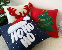hand tufted christmas punch needle pillow cover pillow case