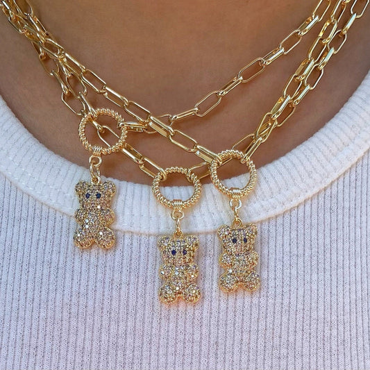 Buy Minimalist Teddy Bear Necklace, Necklace With Pendant, Teddy Necklace,  925 Silver or 18K Gold, Teddy Bear Necklace, Gift for Her Online in India -  Etsy
