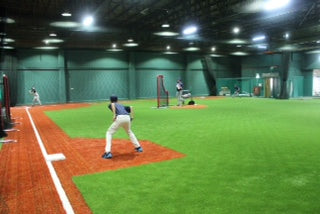infield drills indoor, hitting, fielding, pitching all part of THF