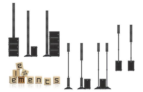 hk audio, elegant speakers, hk elements, bose L1, RCF EVOX, turbosound ip1000, small pa system, line array speakers