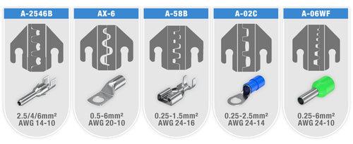 Universal crimp jaws